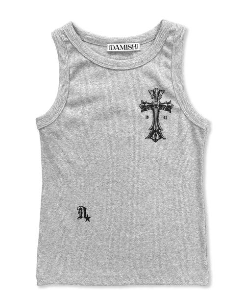 GOTHIC CROSS TOP - 3 COLORS GREY