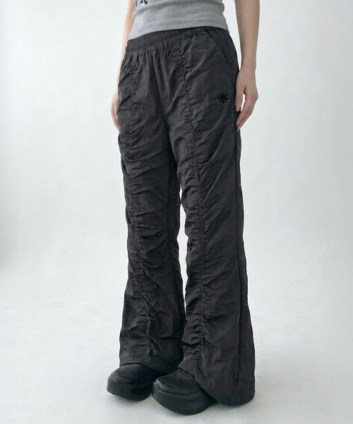 SHIRRING PANTS BLACK