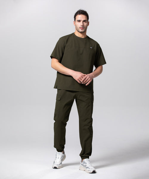 COOLING SEERSUCKER BANDED JOGGER PANTS - 3 COLORS KHAKI