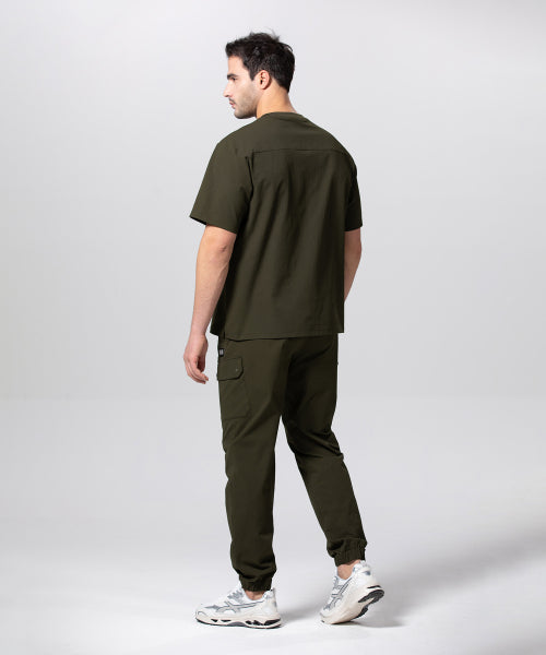 COOLING SEERSUCKER BANDED JOGGER PANTS - 3 COLORS KHAKI