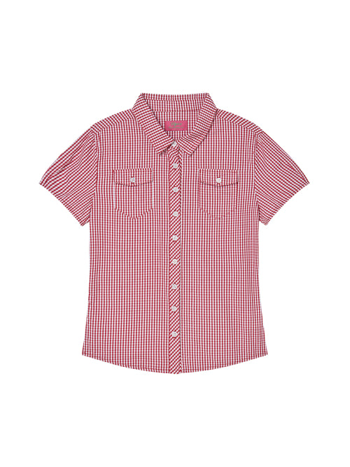 CHECK BLOUSE RED - 2 COLORS