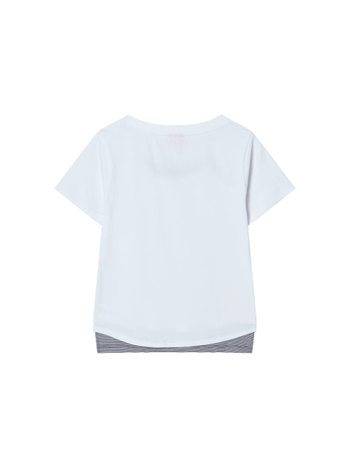 ZIPPER HEART TEE WHITE - 2 COLORS