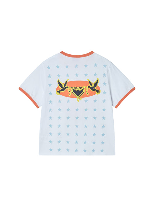 STAR RINGER TEE WHITE - 2 COLORS