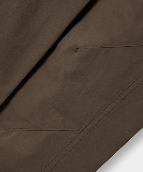 ONE TUCK WIDE CARGO BANDED PANTS - 3 COLORS BROWN