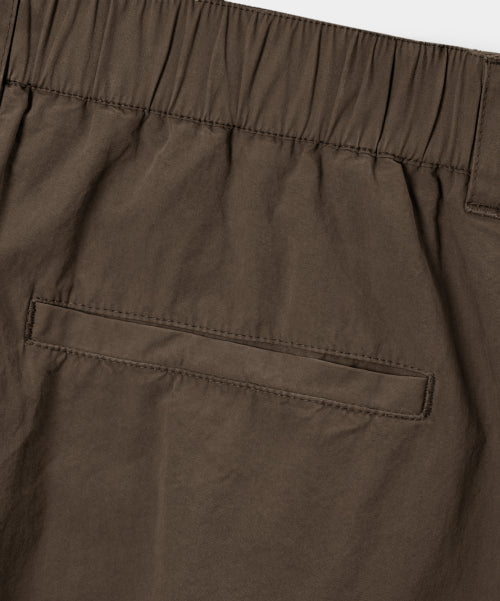 ONE TUCK WIDE CARGO BANDED PANTS - 3 COLORS BROWN