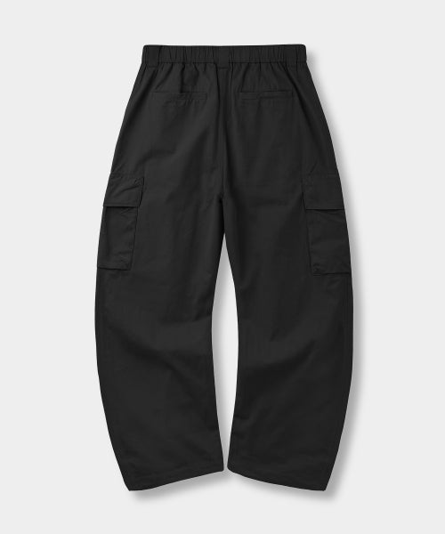 ONE TUCK WIDE CARGO BANDED PANTS - 3 COLORS BROWN