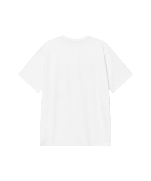 BLOCK LETTERING SHORT SLEEVE TEE - 3 COLORS WHITE