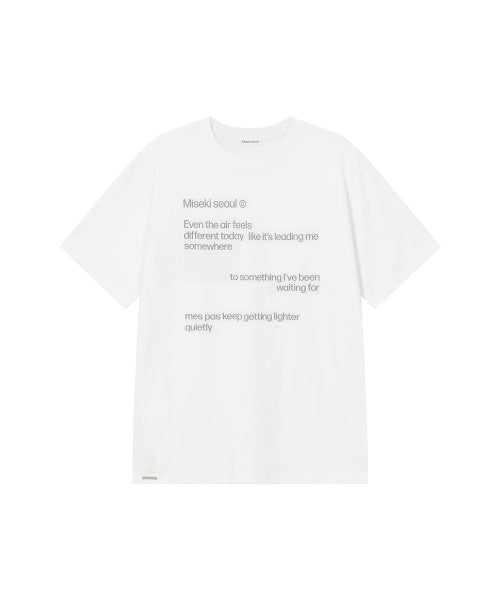 BLOCK LETTERING SHORT SLEEVE TEE - 3 COLORS WHITE