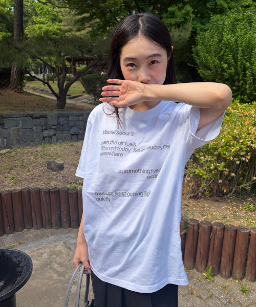 BLOCK LETTERING SHORT SLEEVE TEE - 3 COLORS WHITE