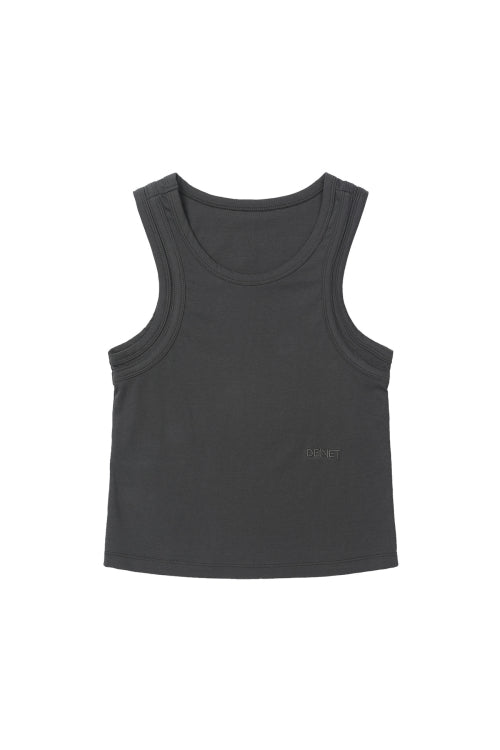 LAYERED SLEEVELESS - 4 COLORS CHARCOAL
