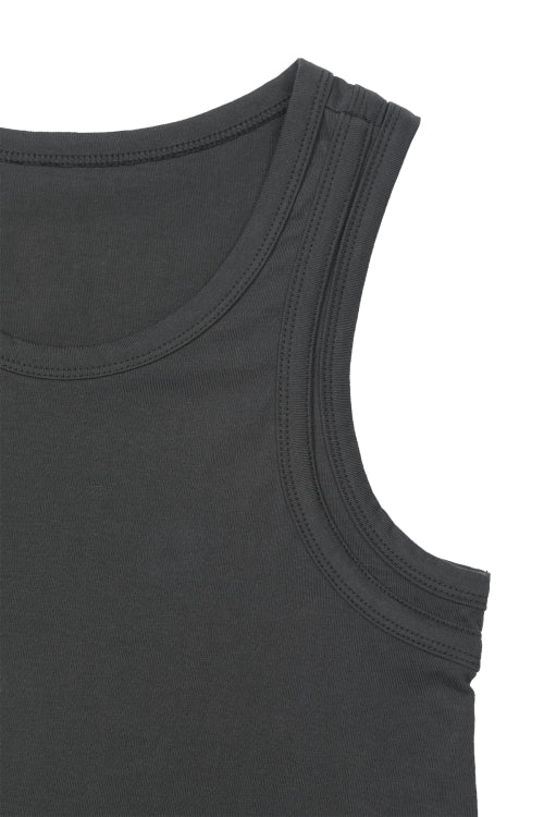 LAYERED SLEEVELESS - 4 COLORS CHARCOAL