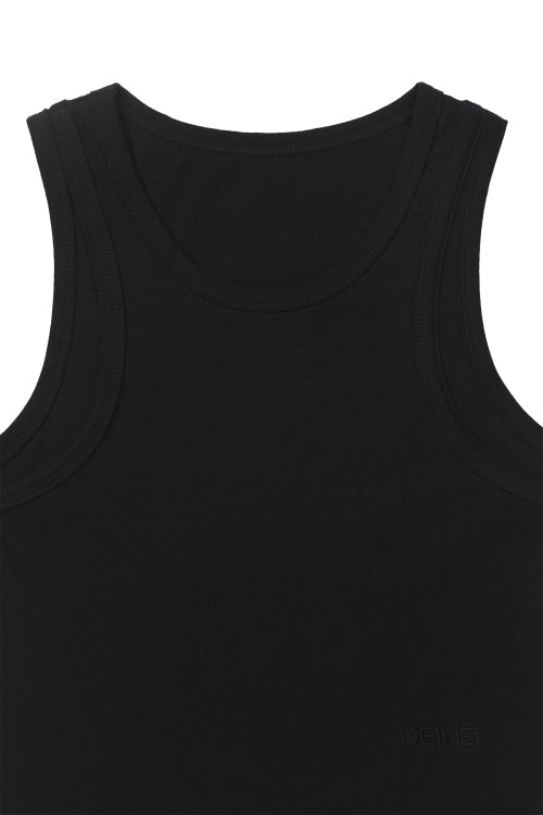 LAYERED SLEEVELESS - 4 COLORS BLACK