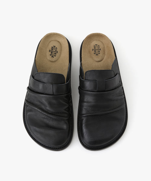 ARTISAN SHIRRING MULE BLACK