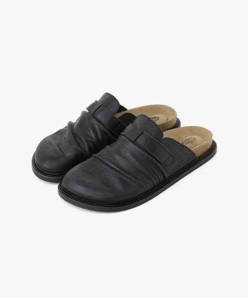ARTISAN SHIRRING MULE BLACK