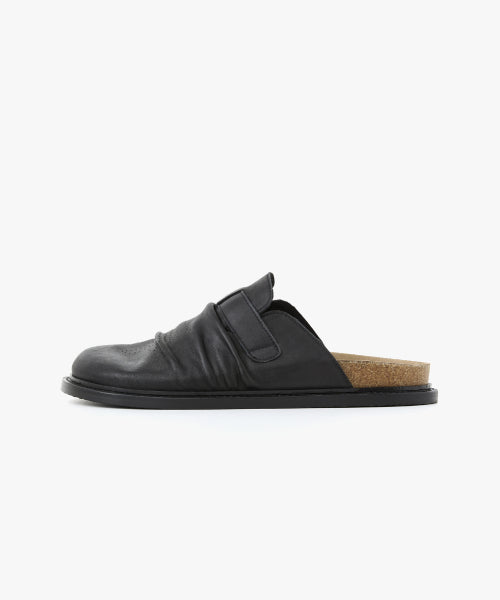 ARTISAN SHIRRING MULE BLACK