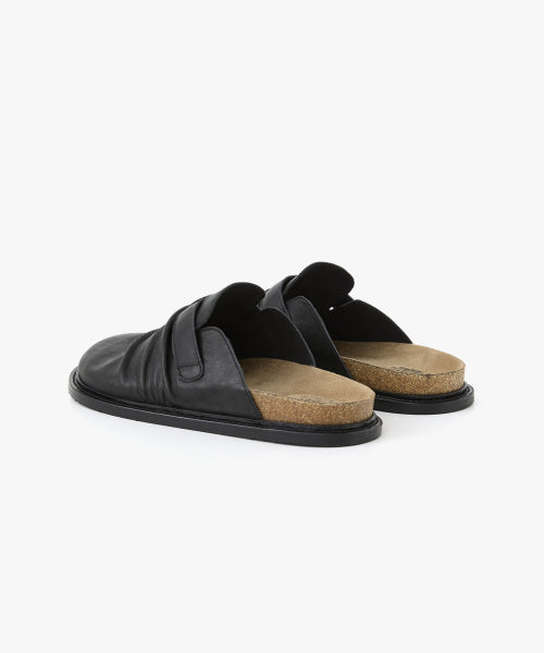 ARTISAN SHIRRING MULE BLACK