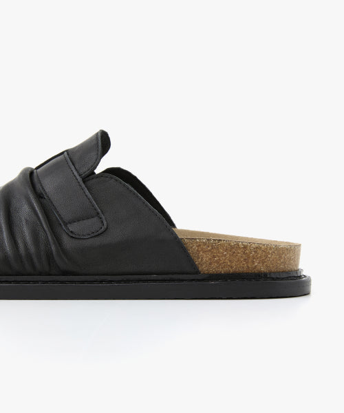 ARTISAN SHIRRING MULE BLACK