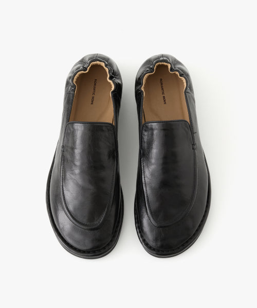 GANT LEATHER SLIP-ON BLACK