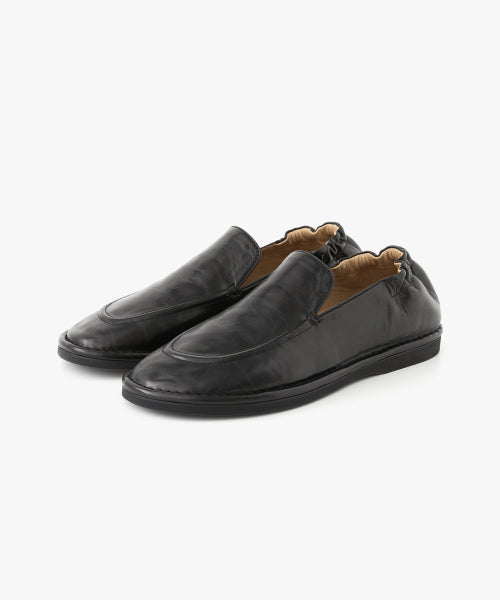 GANT LEATHER SLIP-ON BLACK