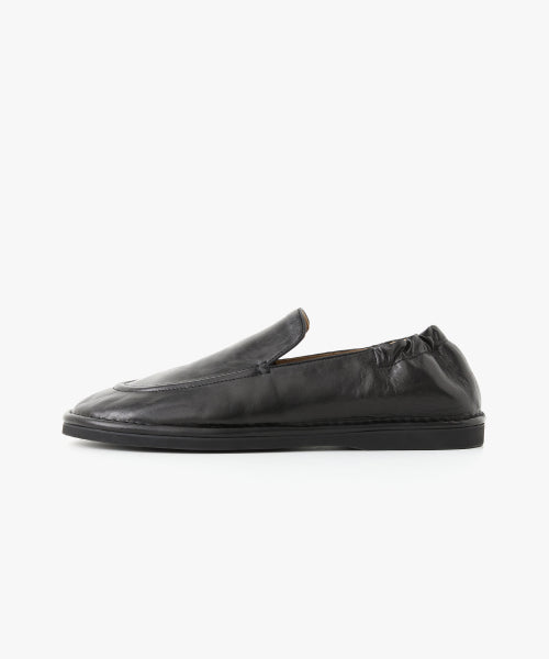 GANT LEATHER SLIP-ON BLACK