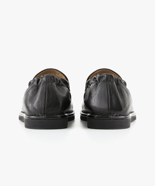 GANT LEATHER SLIP-ON BLACK