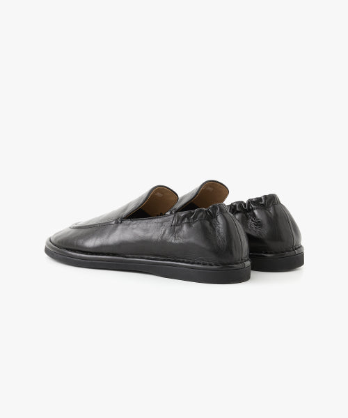 GANT LEATHER SLIP-ON BLACK