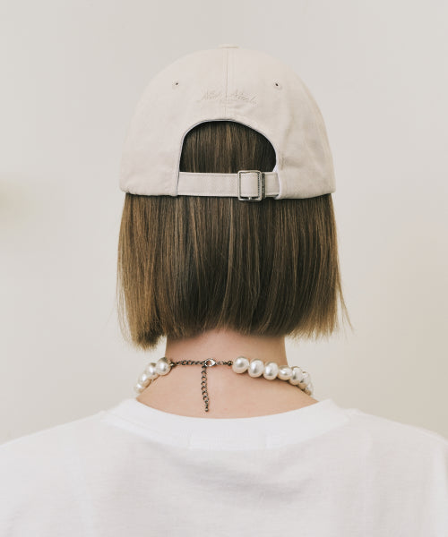 NICOLE LETTERING BALL CAP #徐睿知同款! - 9 COLORS BEIGE