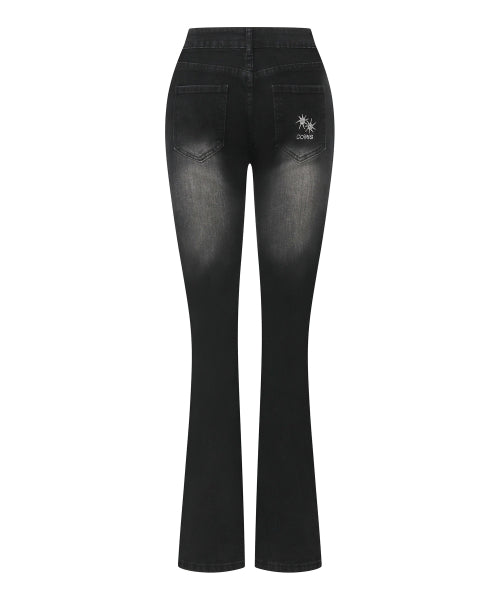 TEE BOOTS PANTS - 2 COLORS BLACK