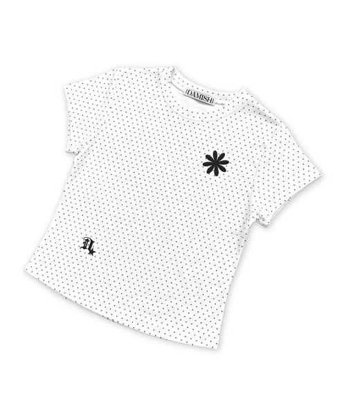 DOT SHORT SLEEVE T-SHIRT - 4 COLORS WHITE