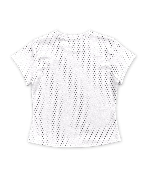 DOT SHORT SLEEVE T-SHIRT - 4 COLORS WHITE