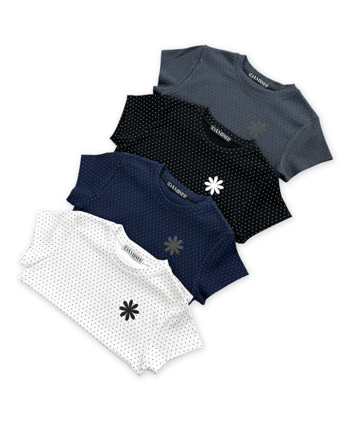 DOT SHORT SLEEVE T-SHIRT - 4 COLORS NAVY