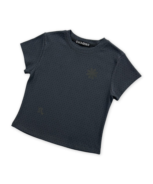 DOT SHORT SLEEVE T-SHIRT - 4 COLORS CHARCOAL