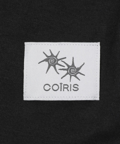 7 BUTTON HENLEY NECK LONG SLEEVE TEE - 3 COLORS BLACK