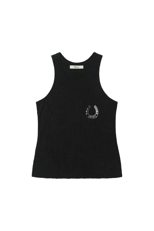HORSESHOE PRINT SLEEVELESS - 3 COLORS BLACK