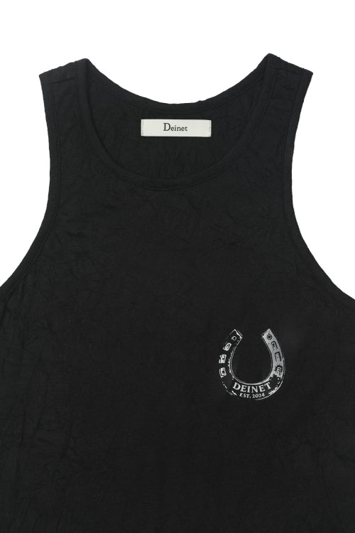 HORSESHOE PRINT SLEEVELESS - 3 COLORS BLACK