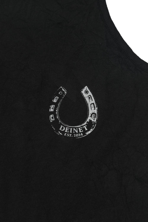 HORSESHOE PRINT SLEEVELESS - 3 COLORS BLACK