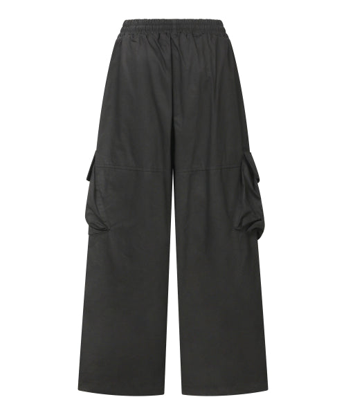 VIENNO PARACHUTE WIDE CARGO PANTS - 3 COLORS BLACK