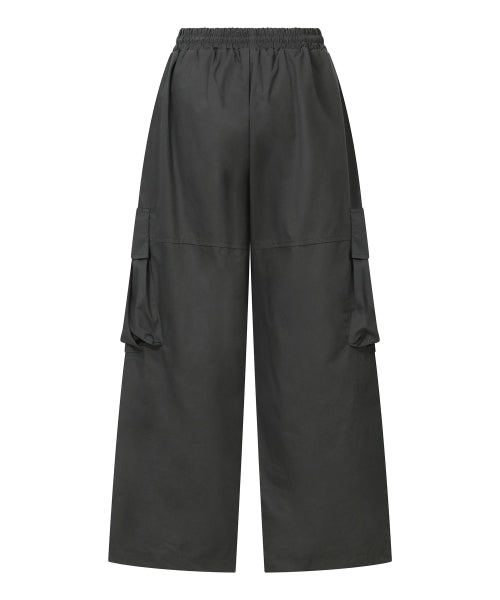 VIENNO PARACHUTE WIDE CARGO PANTS - 3 COLORS BLACK