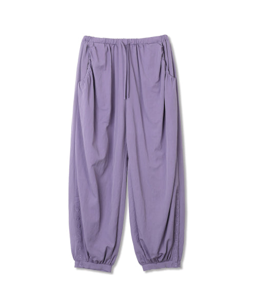 BUTTON DETAIL SHIRRING PANTS - 3 COLORS PURPLE