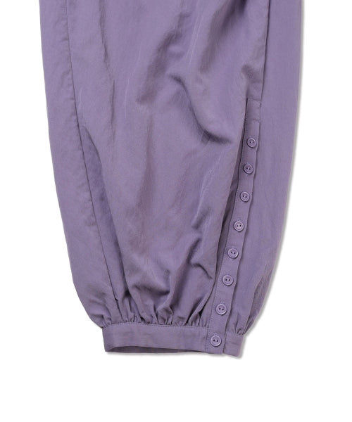 BUTTON DETAIL SHIRRING PANTS - 3 COLORS PURPLE