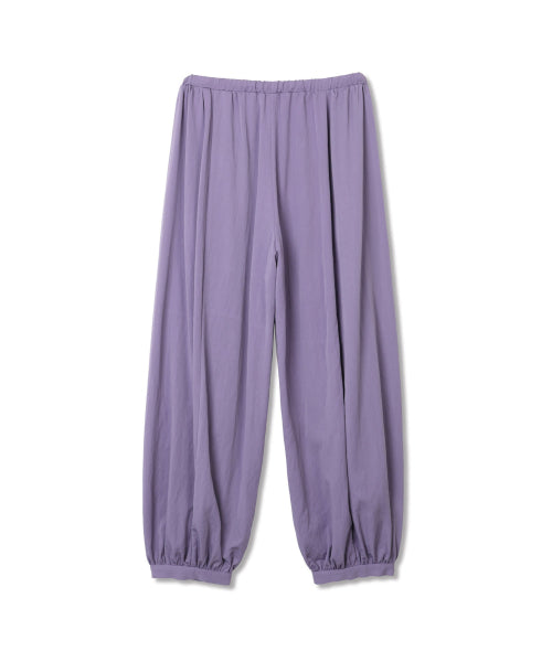 BUTTON DETAIL SHIRRING PANTS - 3 COLORS PURPLE