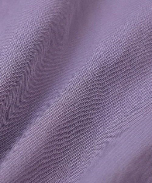 BUTTON DETAIL SHIRRING PANTS - 3 COLORS PURPLE