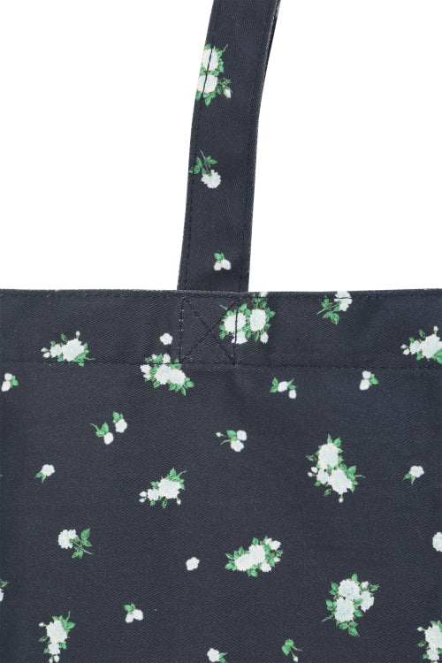 FLOWER SHOULDER BAG - 2 COLORS NAVY