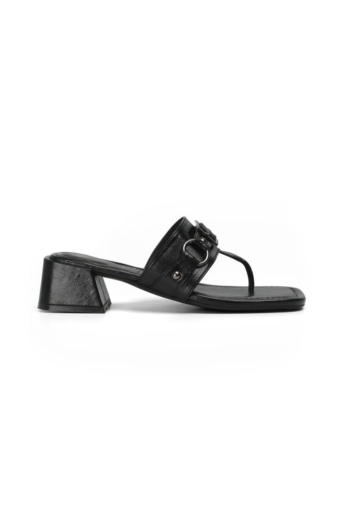 STUD SQUARE FLIP FLOP - 3 COLORS BLACK