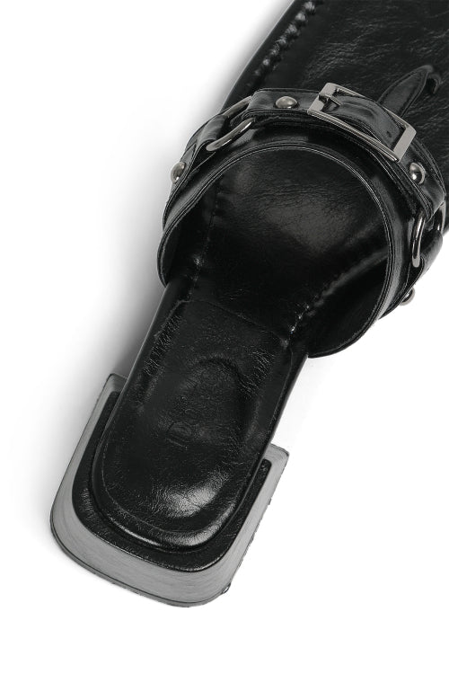 STUD SQUARE FLIP FLOP - 3 COLORS BLACK