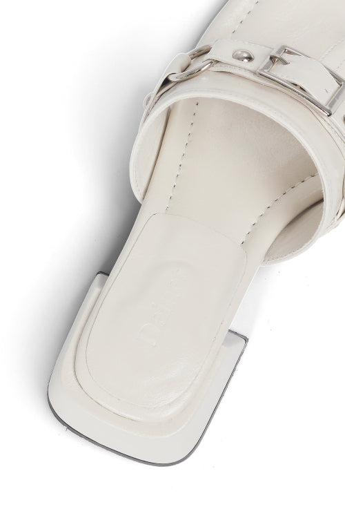 STUD SQUARE FLIP FLOP - 3 COLORS WHITE