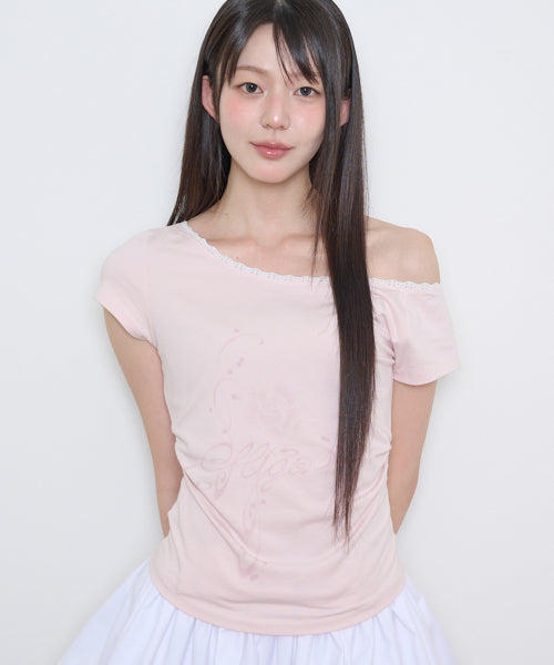 FLORAL SHIRRING TOP - 3 COLORS PINK