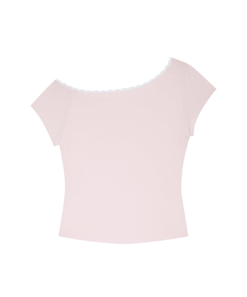 FLORAL SHIRRING TOP - 3 COLORS PINK