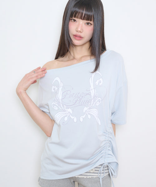 SAESO FAIRY ONE SHOULDER T-SHIRT PINK - 3 COLORS BLUE
