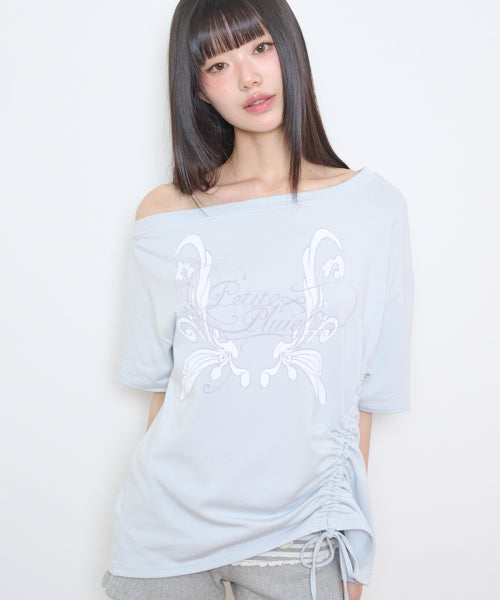 SAESO FAIRY ONE SHOULDER T-SHIRT PINK - 3 COLORS BLUE